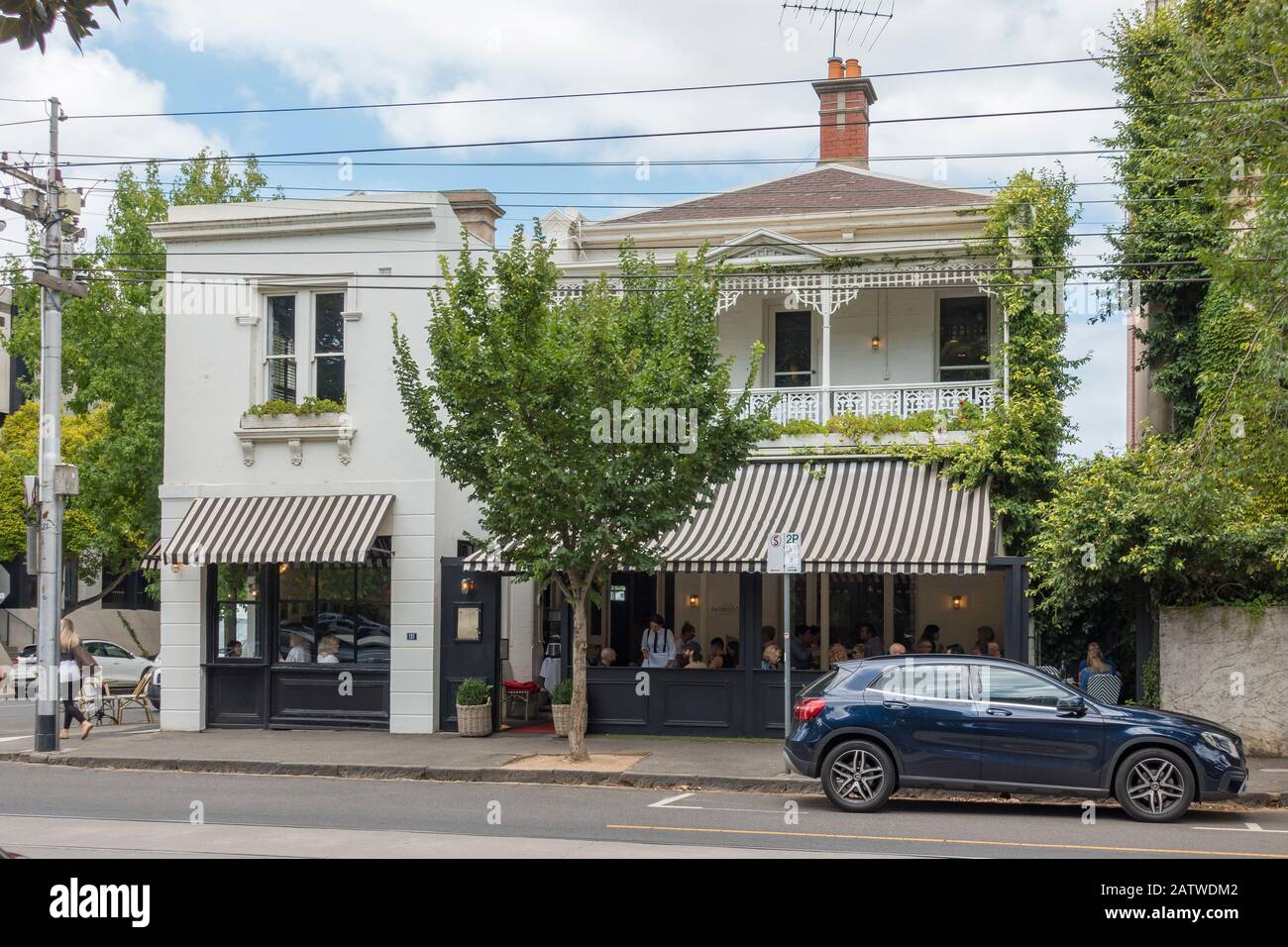 Restaurante Francés Entrecite En Domain Road, South Yarra, Melbourne Foto de stock