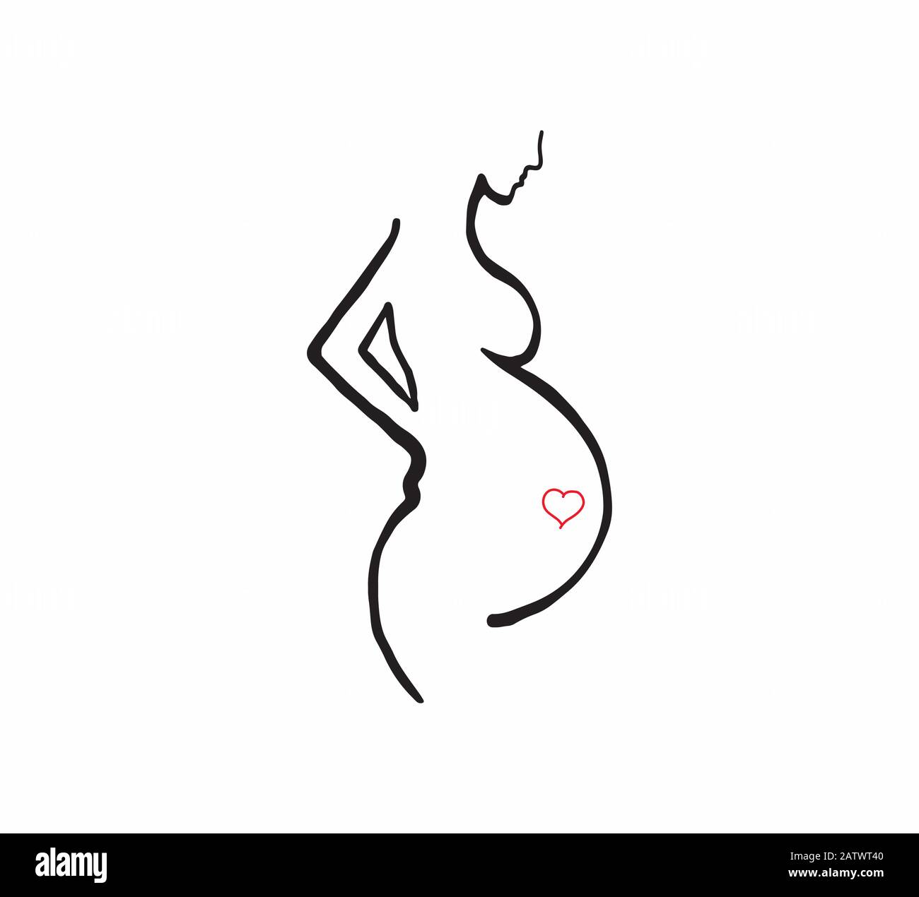 Pregnant woman icon icon cartoon Imágenes recortadas de stock - Alamy