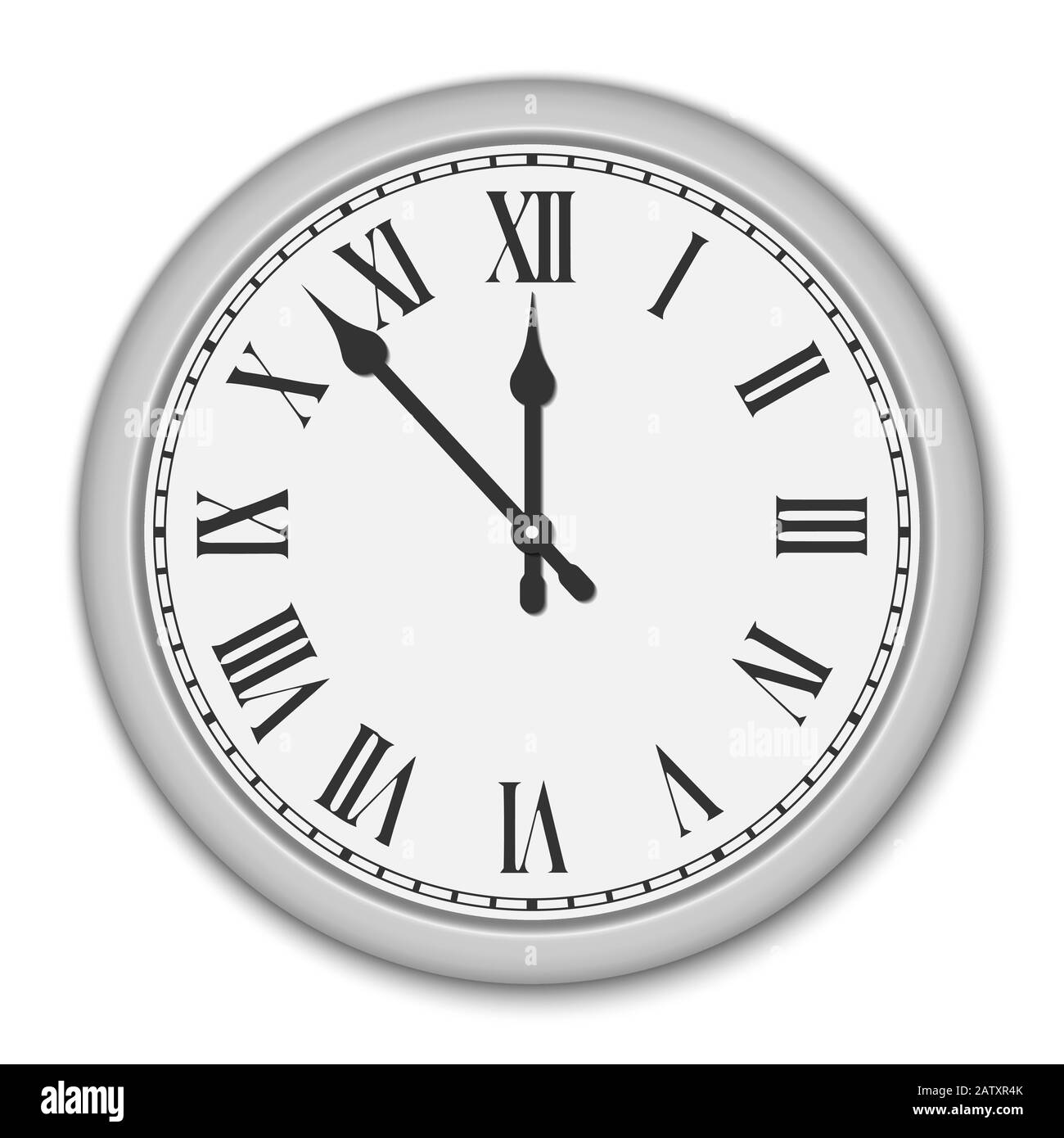 Reloj con numeros romanos Imágenes de stock en blanco y negro - Alamy