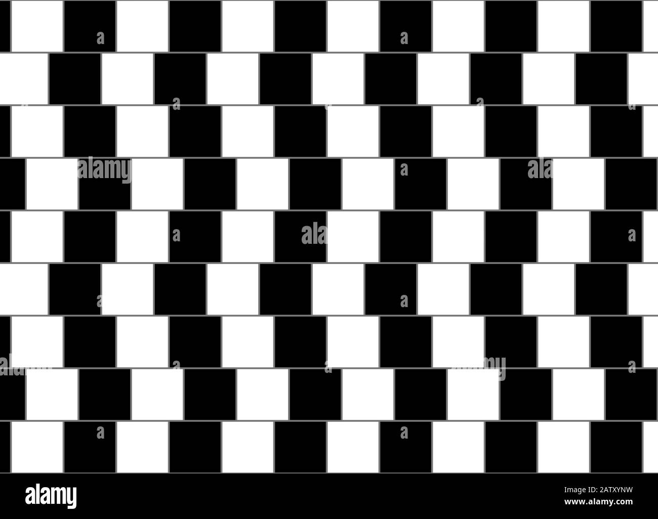 Patrón de ilusión óptica geométrica de la pared del café. Ilustración vectorial Ilustración del Vector