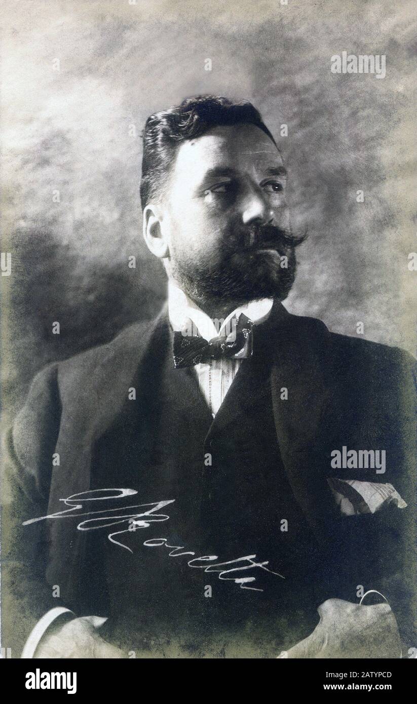 1900 c : el escritor y dramaturgo italiano GEROLAMO ROVETTA ( Brescia 1851 - Milán 1910 ) , autor de libros ' la baraonda ' ( 1894 ) , ' Trilogia d Foto de stock