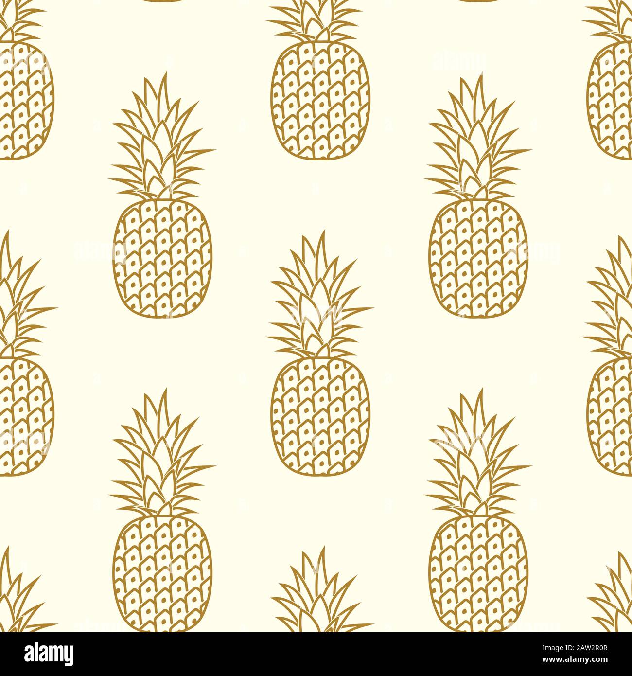 Golden pineapple Imágenes vectoriales de stock - Alamy