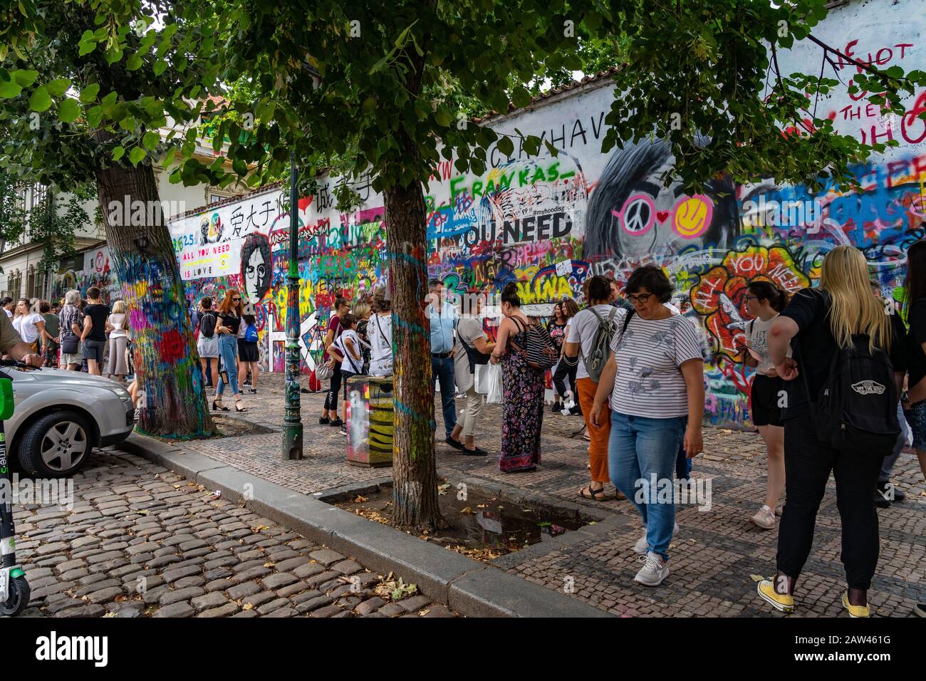 Lennon Wall Praga En República Checa Foto de stock