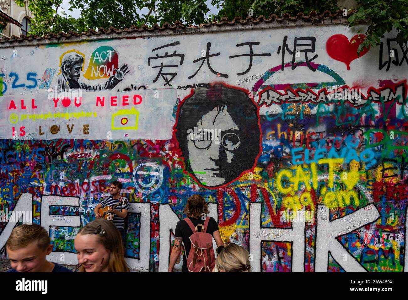 Lennon Wall Praga En República Checa Foto de stock