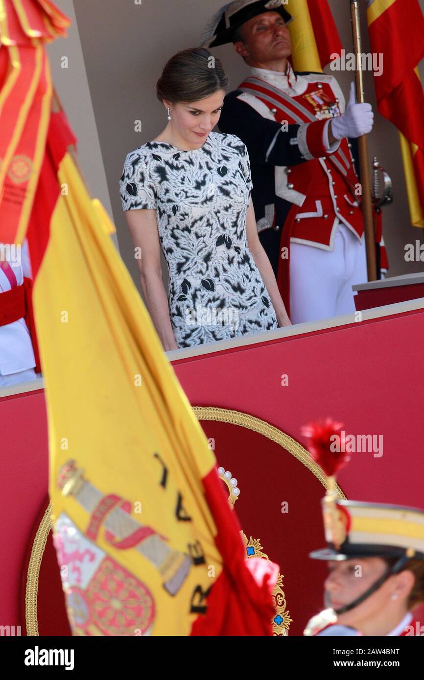 La Reina Letizia de España asiste al día de las Fuerzas Armadas. 27 De Mayo De 2017. (ALTERPHOTOS/Acero) /NortePhoto.com Foto de stock