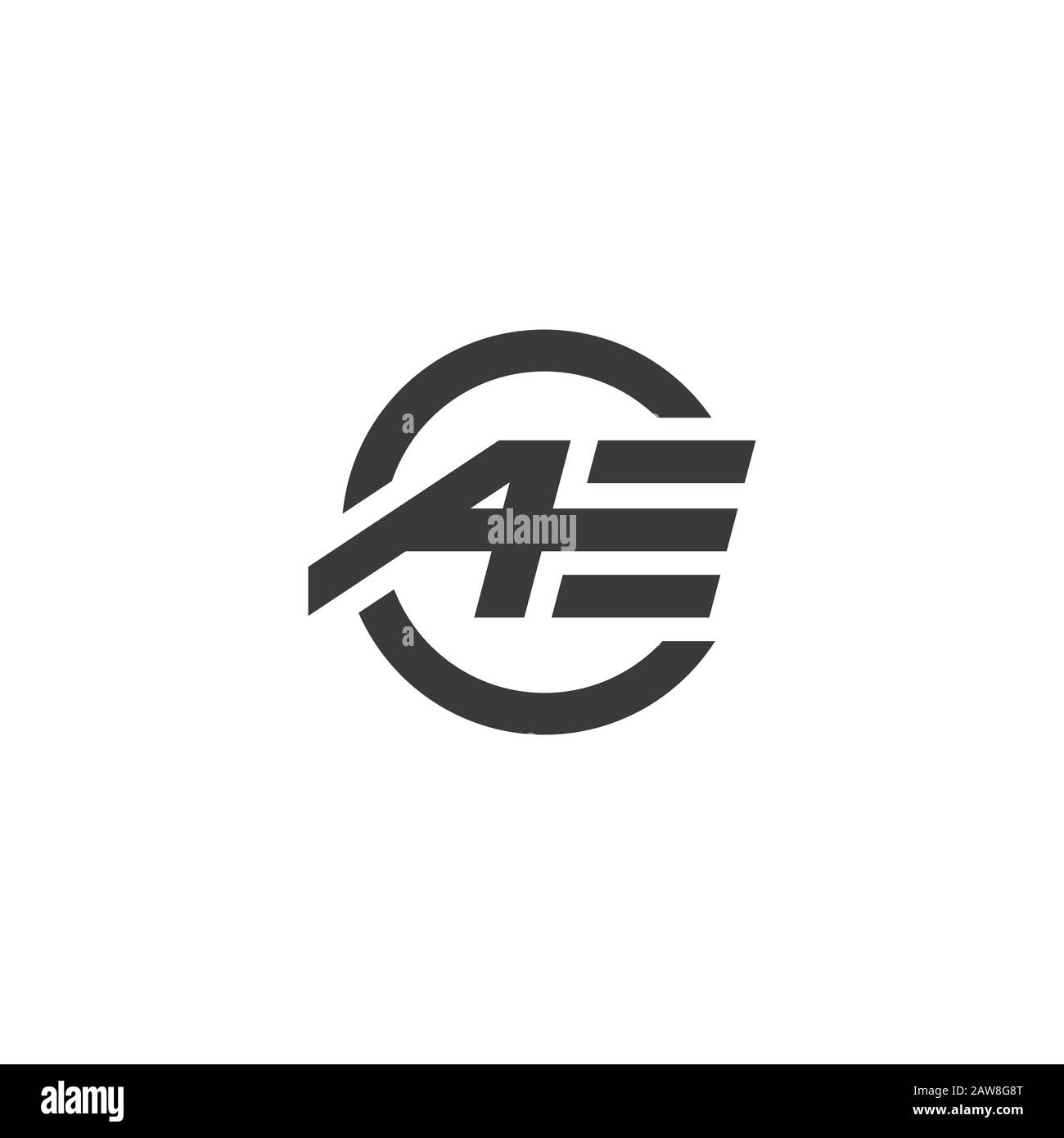 Plantilla Inicial De Diseno De Logotipo De Letras Ae O Ea Imagen Vector De Stock Alamy