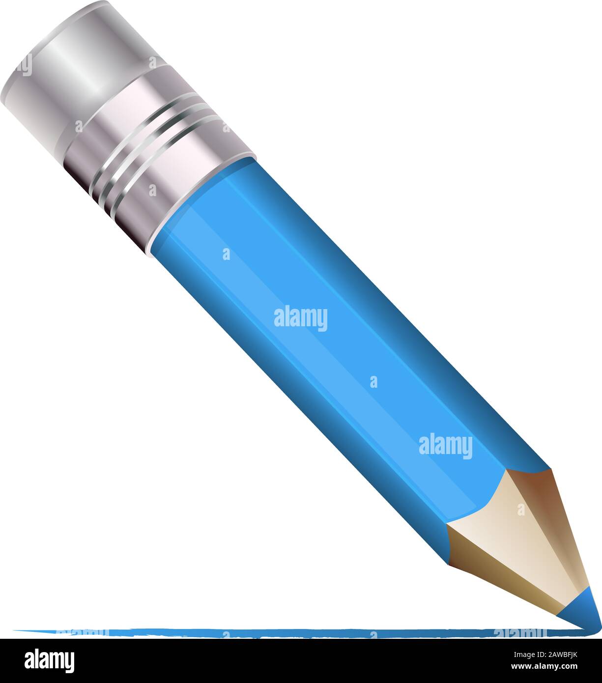 Ilustración de lápiz azul vectorial Ilustración del Vector