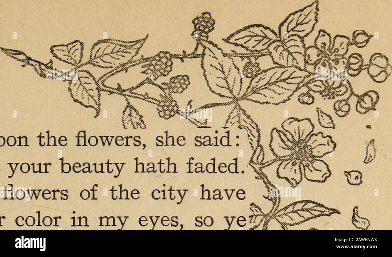 La historia y la canción de Black Roderick . 44. Mirando sobre las flores,  ella dijo: | 4Y, también, tu belleza se ha desvanecido.Las flores gaudales de  la ciudad haveflashed su color