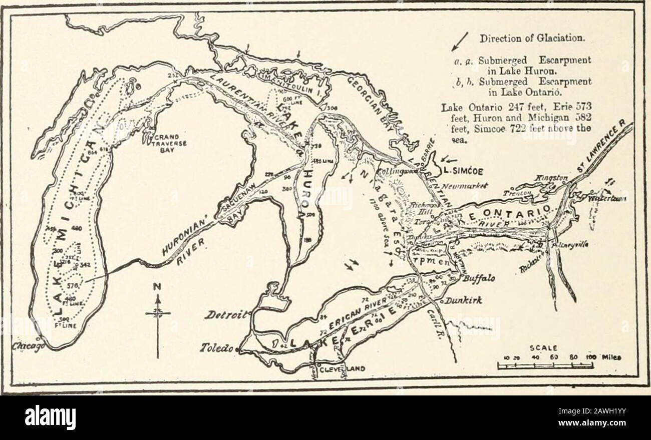 La geografía física del estado de Nueva York . ; An.er. Nat. IV, 1*7o.  1!»:-- 14. -Newlierry First -:ij,| tliat tlir (iiyaln.-a ,-liaiiM-l WM  H&GT;n I., t l,r|.,v iln- Ink.- sur-face; pero