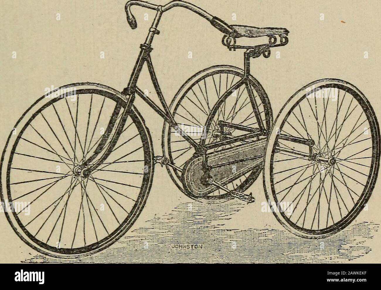 Ruedas y ruedas; un manual indispensable para ciclistas, con más de  doscientos ilustraciones . e laterand patrones más exitosos de triciclos.  Tenía conductores de 36 a 40 pulgadas, y un volante de