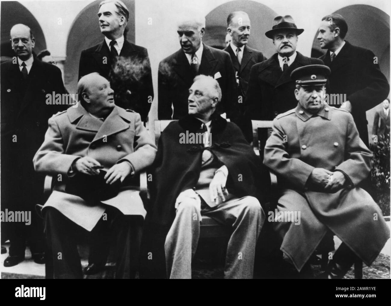 1945 , 1945 de febrero , YALTA , CRIMEA , RUSIA : la Conferencia de Yalta, a veces llamada la Conferencia de Crimea y codened la Conferencia de Argonaut, él Foto de stock