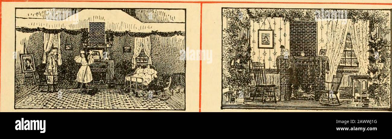 Catálogo de materiales de Escuela Dominical para Navidad 1897. . Exposición en Fourth Street M. E, Church, Tex-arkana. Ark., Organizado por E. N. Maxwell. Catálogo de nuestras últimas invenciones para los Festivales de Navidad de Escuela Dominical. 7. Bonito SctNt Arrwc.ld por W H. Pexland,Superintendente, A heville, N. C. escena ofFairy Good Cheer y Santa Claus. Foto de stock