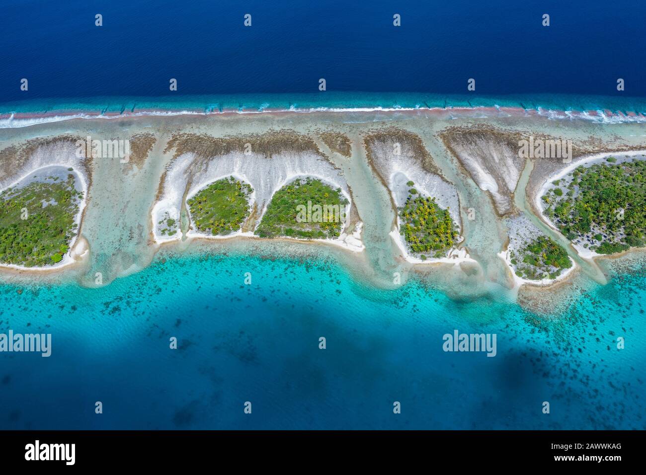 Impresiones Del Atolón Kauehi, Tuamotu Archipel, Polinesia Francesa Foto de stock