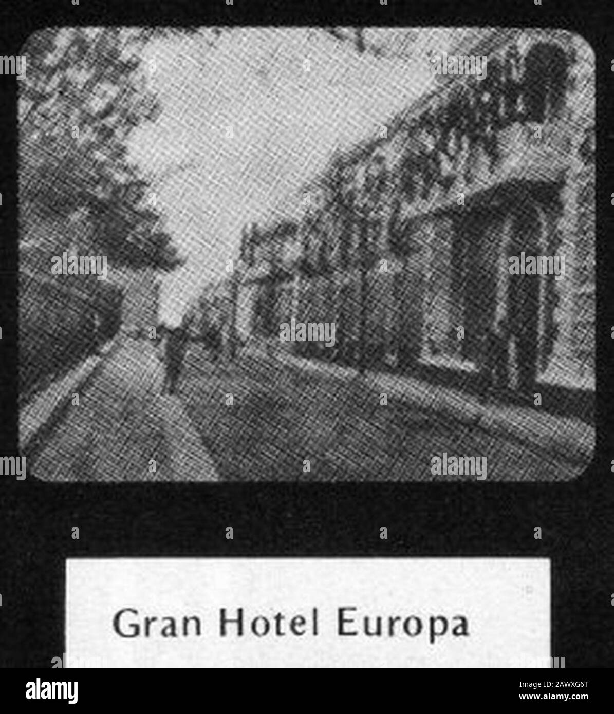 Marco de ‘Un célebre especial sacando muelas en el gran Hotel Europa’. Foto de stock