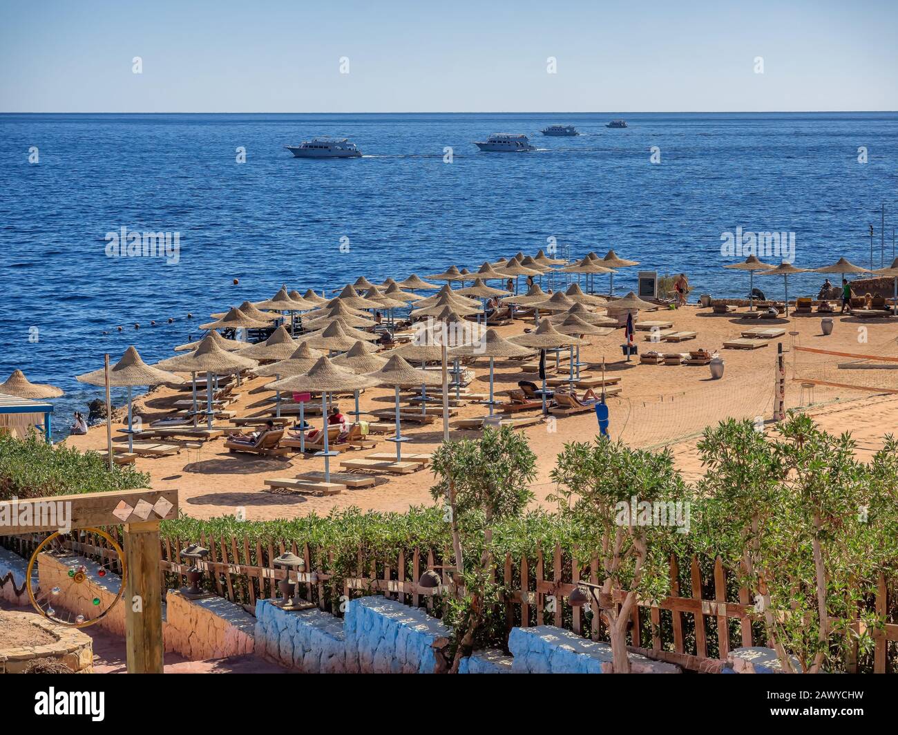 Sharm el-Sheikh beach resort, en el Sinaí, Egipto Foto de stock