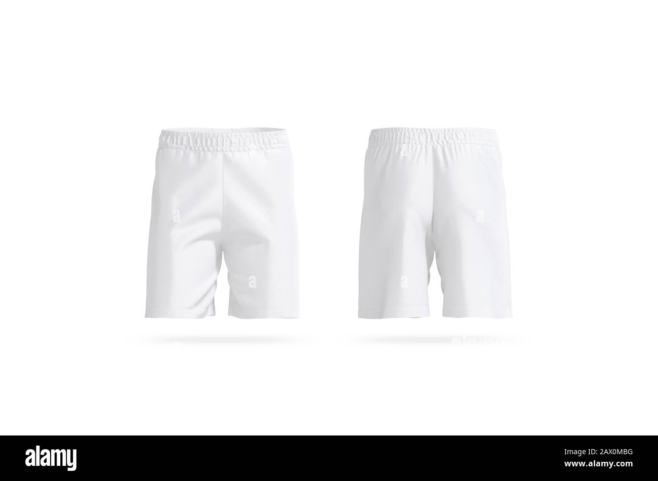 Pantalón corto de fútbol blanco con frontal y trasera Fotografía de stock - Alamy