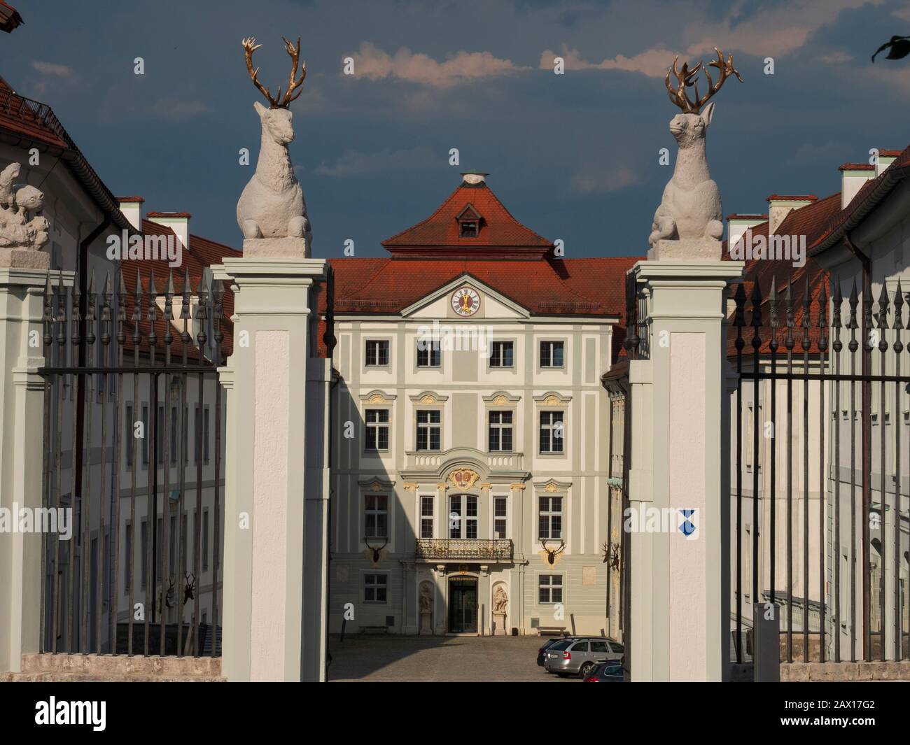 Schloss Hirschberg, Beilngries, Altmühltal, Bayern, Deutschland | Hirschberg Castle, Beilngries, Altmuehltal, Baviera, Alemania Foto de stock