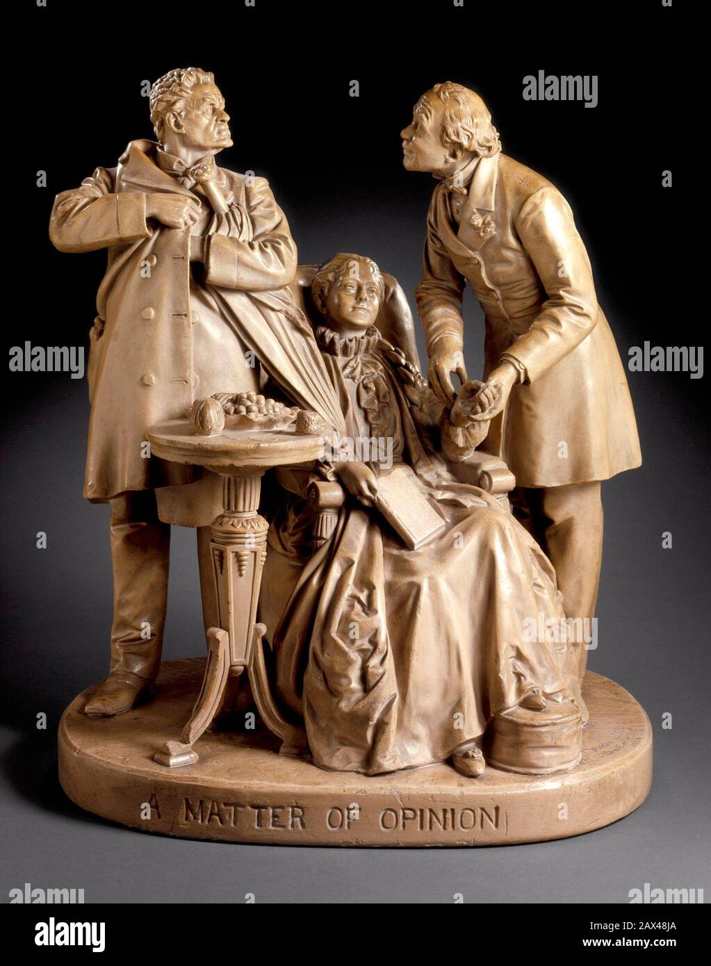 Una cuestión de opinión; en inglés: Estados Unidos, 1884 escultura pintar  buff yeso Altura: 21. (53,3 cm) con base en el campo de la Perla de regalo  memoria de Isidor Tumarkin (M.81.231)