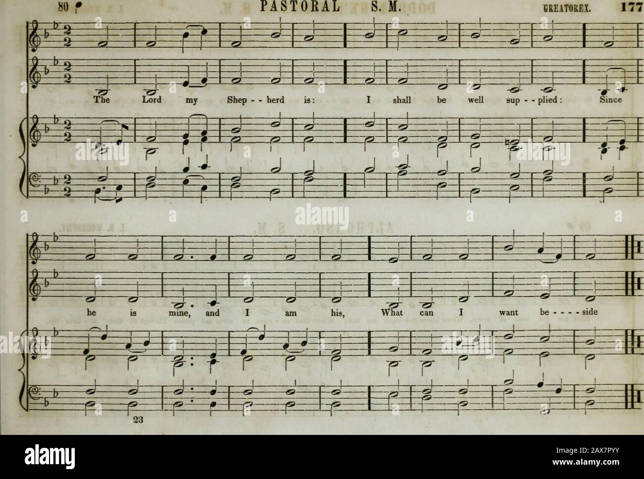 Colección de música de iglesia de la Boston Musical Education Society : compuesta por canciones originales de salmo e himno, piezas selectas, cantos, &c.; incluyendo composiciones adaptadas al servicio de la Iglesia Episcopal Protestante . Foto de stock