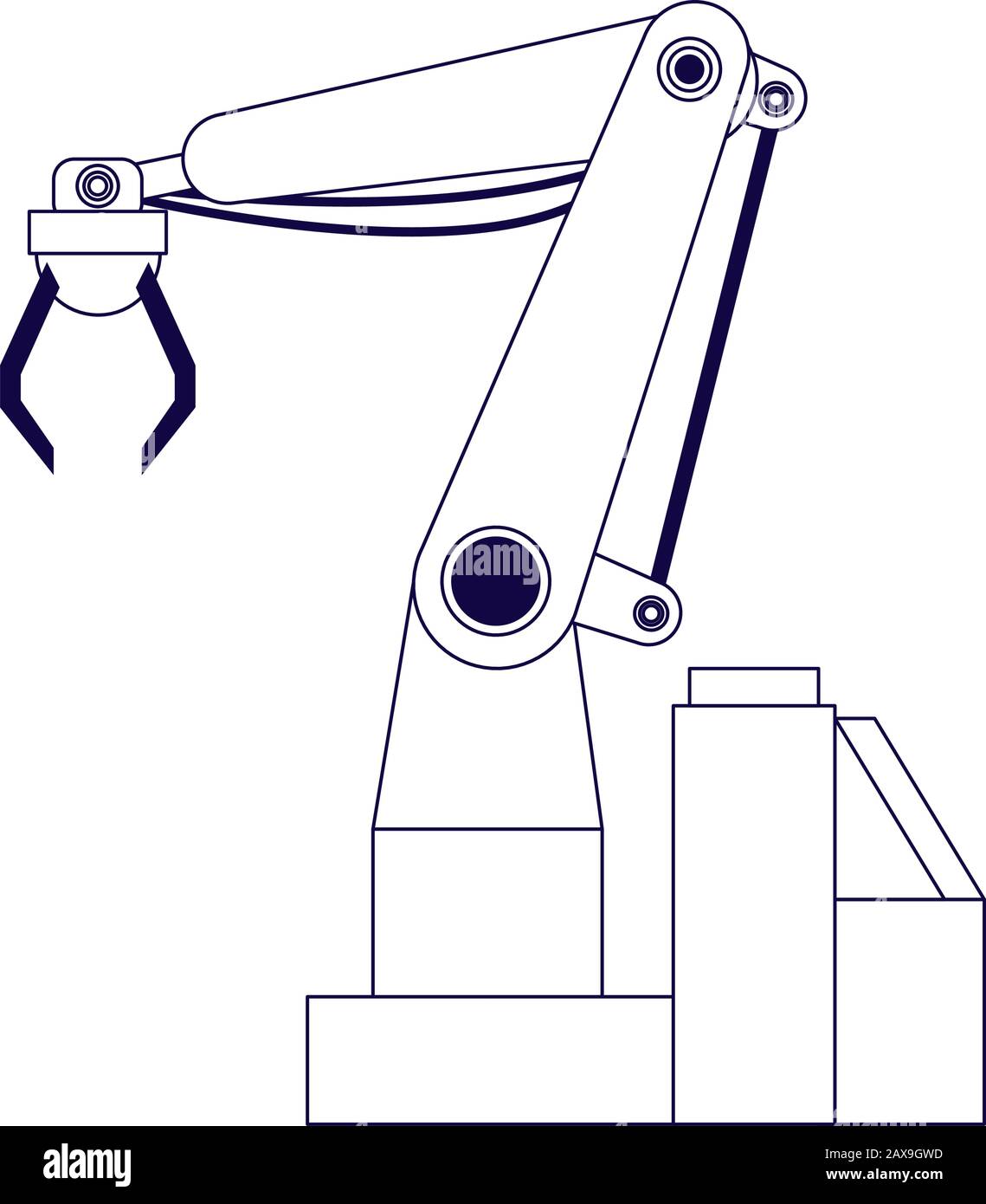 icono de máquina de brazo robótico, diseño plano Imagen Vector de stock -  Alamy
