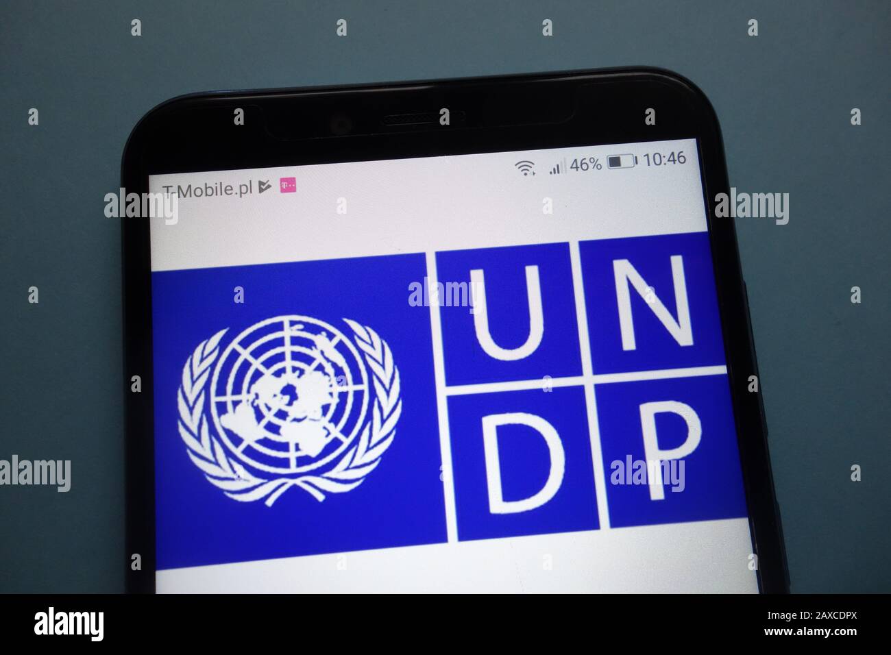 Logotipo del Programa de las Naciones Unidas para el Desarrollo (PNUD) en  el smartphone Fotografía de stock - Alamy