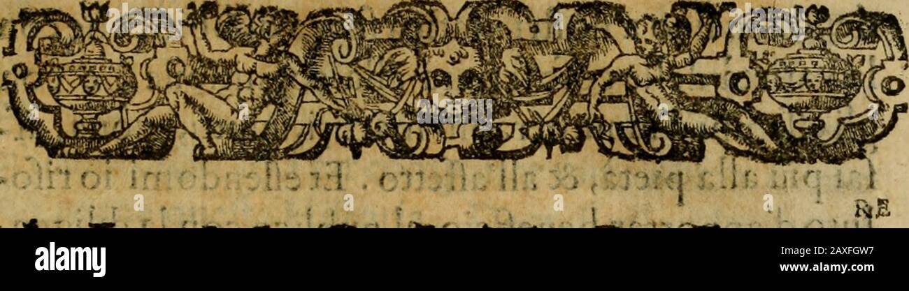 L'historia eclesiástica della rivolvzion d'Inghilterra : Divisa in libri qvattro, ne' qvali si tratta di qvello ch'e avvenvto in quell'isola, da chè Arrigo Ottauo cominciò à pensare di ripudiar Caterina sua legittima moglie, infino à quest'vltimi anni di Lisabetta, vlsutima a figuà vimva a Hiviola mguìfa . Che compiacendo *vna voltaÌOttimo e Grandi/s. Iddio,di trasferir cenando chefia la SV Ili.1* e Reu.m* a miglior fortuna: Fi rifiòl-uerà con animo di vero Principe, hauendo la vo-glia con le fore congiunta, à conquistar la patria >all vbbidi Foto de stock