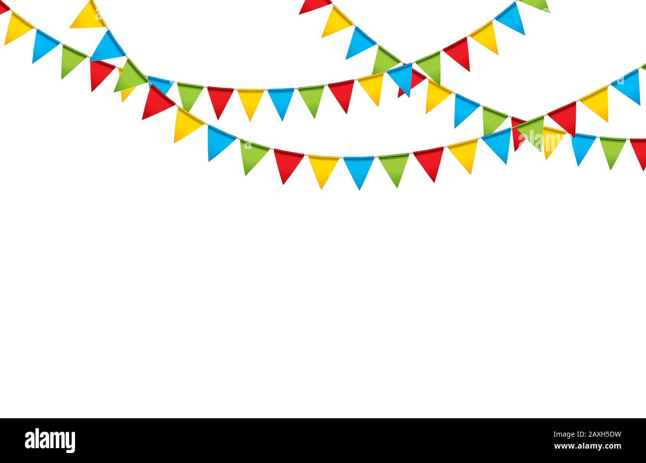 Carnaval Garland con banderas. Adornos coloridos para fiestas para  celebración de cumpleaños, festival Imagen Vector de stock - Alamy