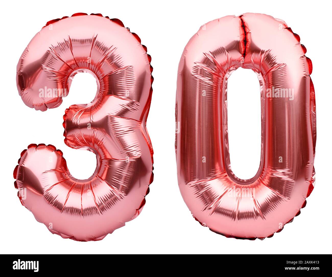 Globo número 30 cumpleaños con globos: ilustración de stock 1522210562