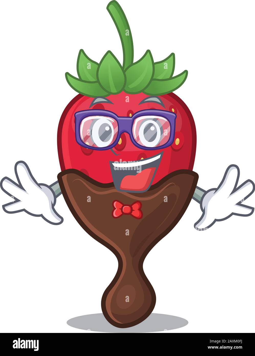 Un concepto de dibujos animados de diseño de fresas de chocolate Geek Imagen Vector de stock - Alamy Un concepto de dibujos animados de diseño de fresas de chocolate Geek Imagen Vector de stock - Alamy