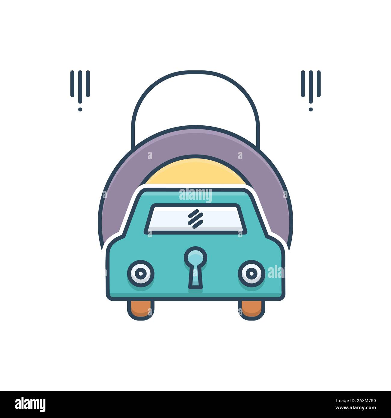 Ilustración del seguro de automóvil Ilustración del Vector