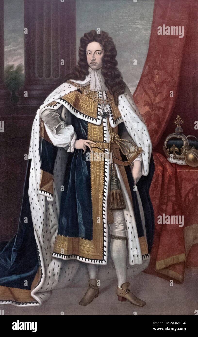 Guillermo III, de 1650 a 1702. Rey de Inglaterra e Irlanda y, desde 1689, como Guillermo II de Escocia, alias de Guillermo de Orange. Foto de stock