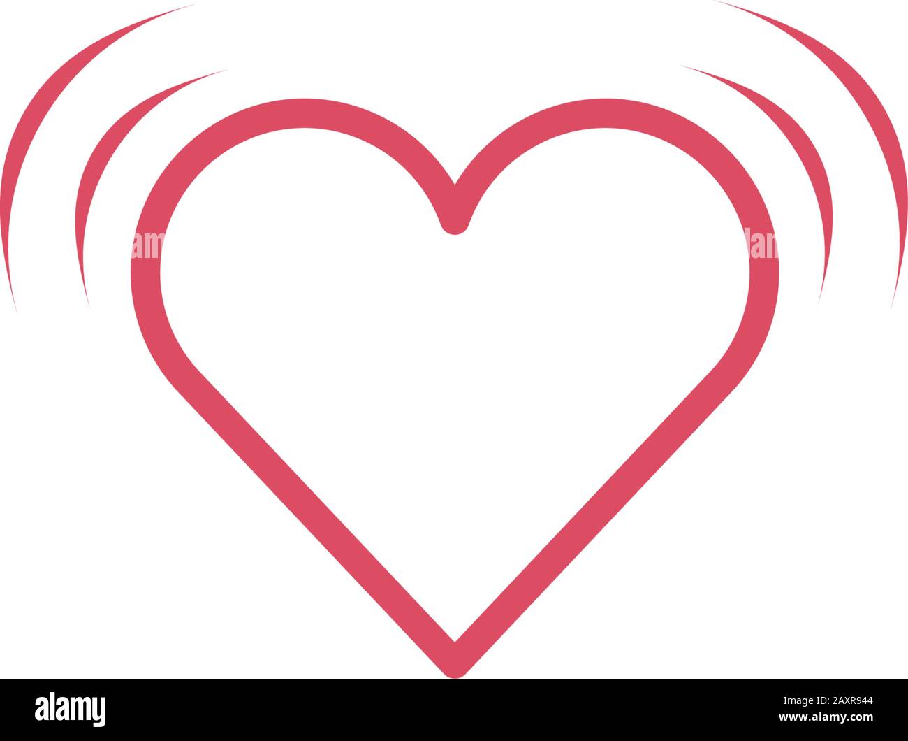 Vibración del corazón Golpeando con la señal de impolse. Corazón