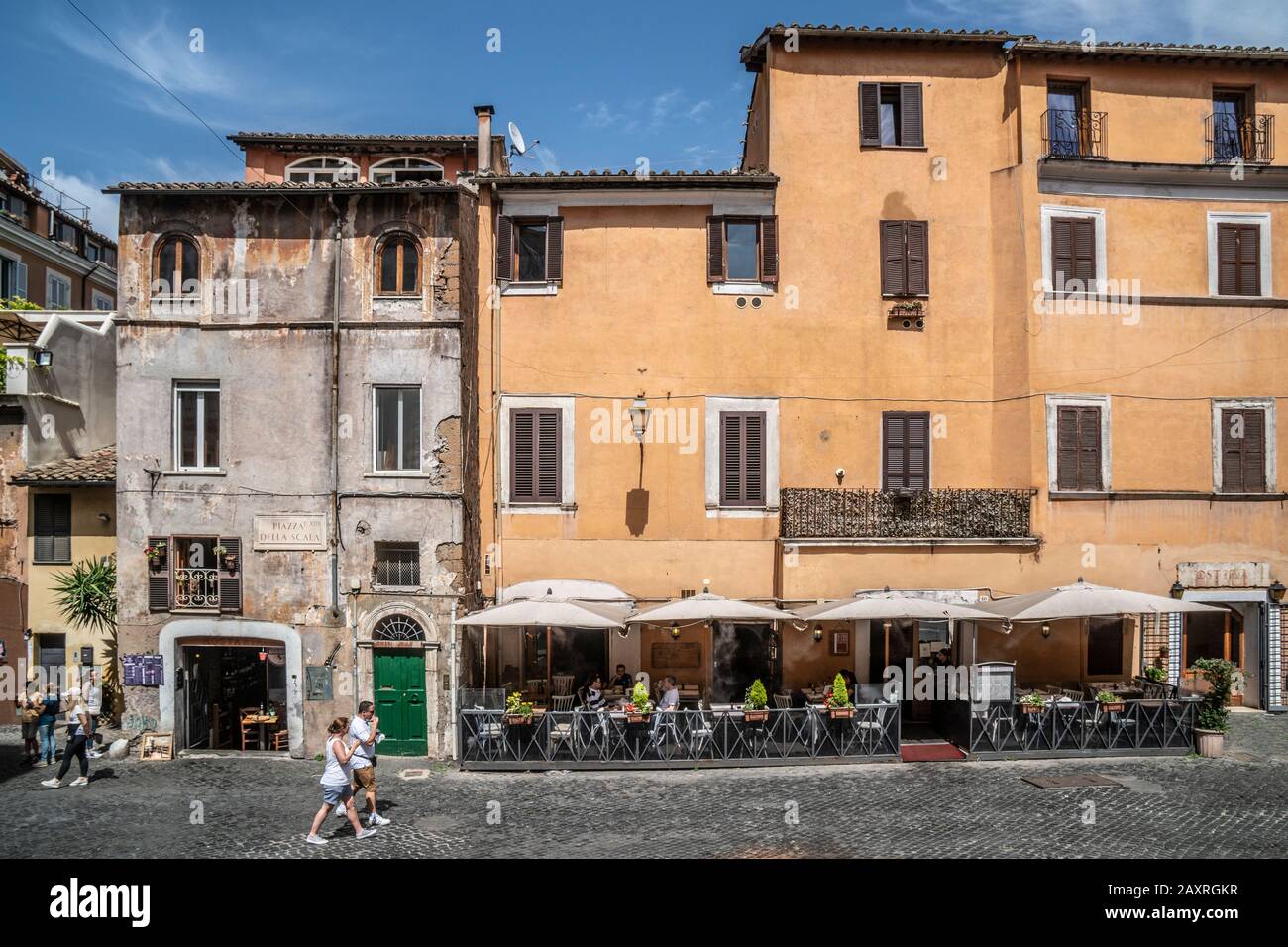 Café De La Calle Roma, Lazio, Italia Foto de stock