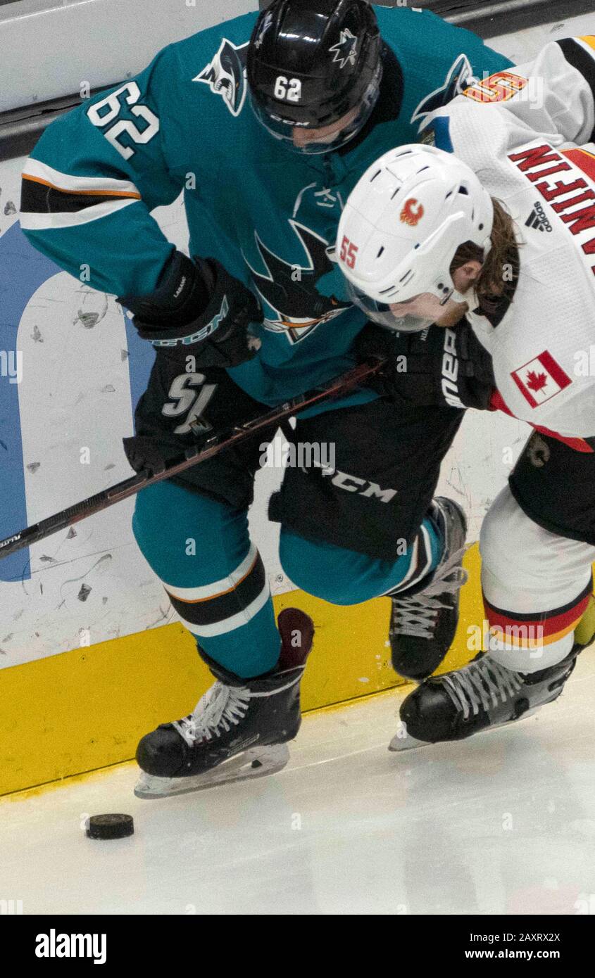 San Jose Sharks right wing Kevin Labanc (62) against the Chicago Blackhawks  during an NHL hockey game in San Jose, Calif., Tuesday, Nov. 5, 2019. (AP  Photo/Jeff Chiu Stock Photo - Alamy