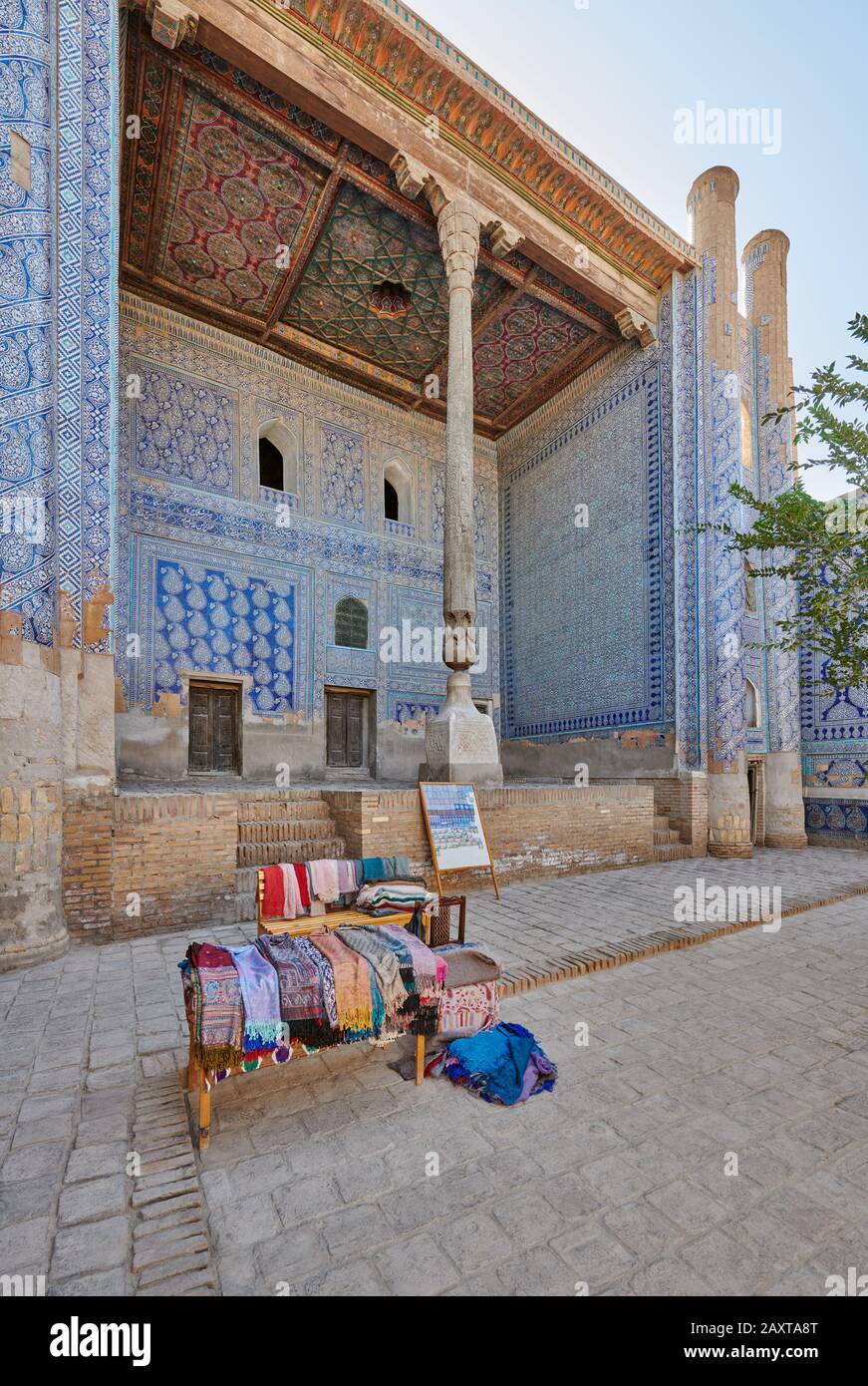 Patio interior del palacio de Tash Khauli o Toshhovli, Itchan-Kala, Khiva, Uzbekistán, Asia Central, Foto de stock