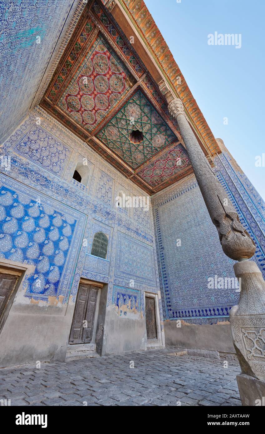 Patio interior del palacio de Tash Khauli o Toshhovli, Itchan-Kala, Khiva, Uzbekistán, Asia Central, Foto de stock