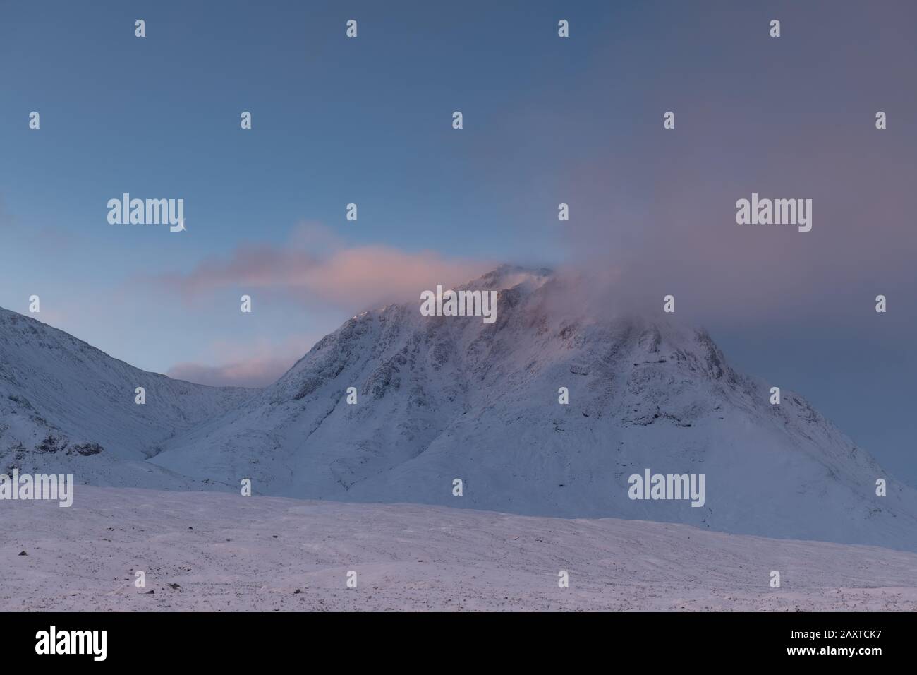 El invierno en las Tierras Altas de Escocia Foto de stock