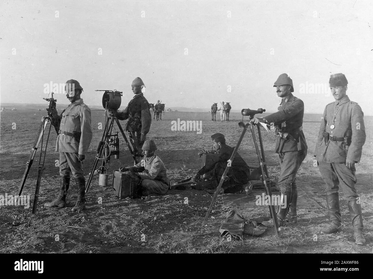 La tecnología y las armas de la Primera Guerra Mundial, 1914-1918 Foto de stock