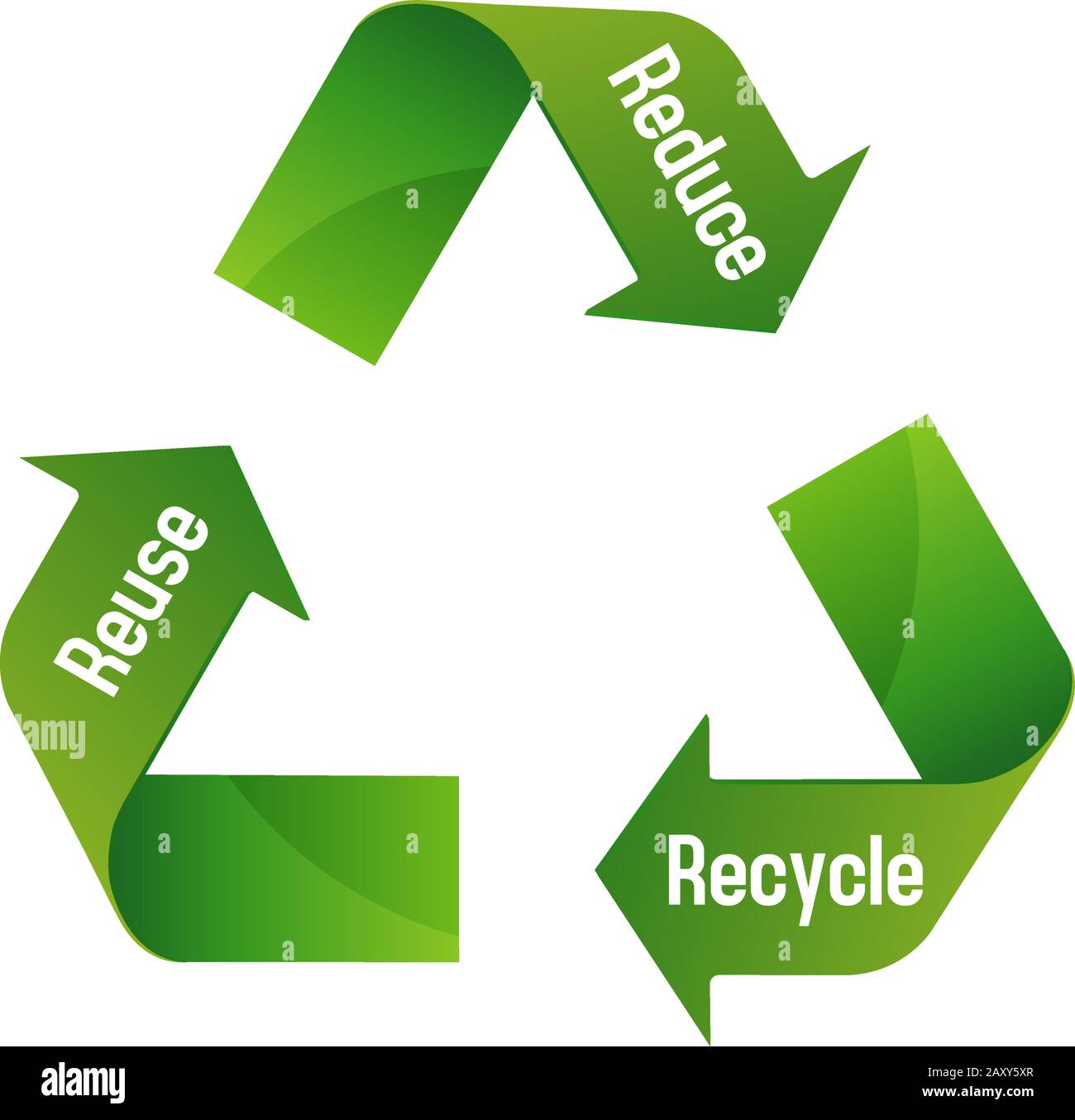 Recicle 3 flechas de ilustración vectorial ( ecología, 3R / reciclar,  reutilizar, reducir Imagen Vector de stock - Alamy