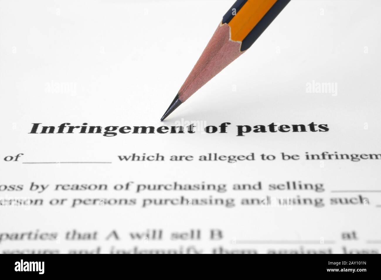 Infracción de patentes Foto de stock