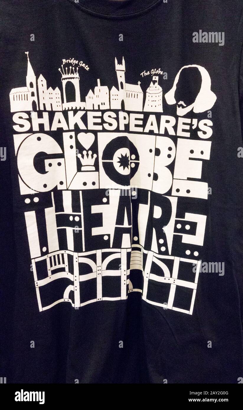 Estampado de camiseta del teatro Shakespeare's Globe Foto de stock