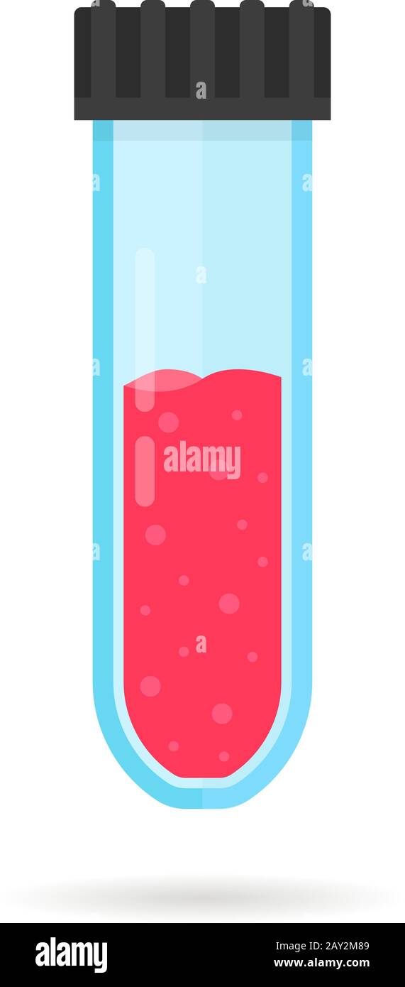 Tubo De Laboratorio Como Icono De Análisis De Sangre Imagen Vector De ...