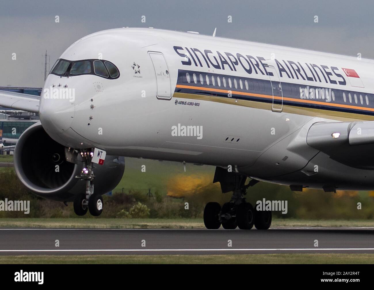 Singapore Airlines A350 Foto de stock
