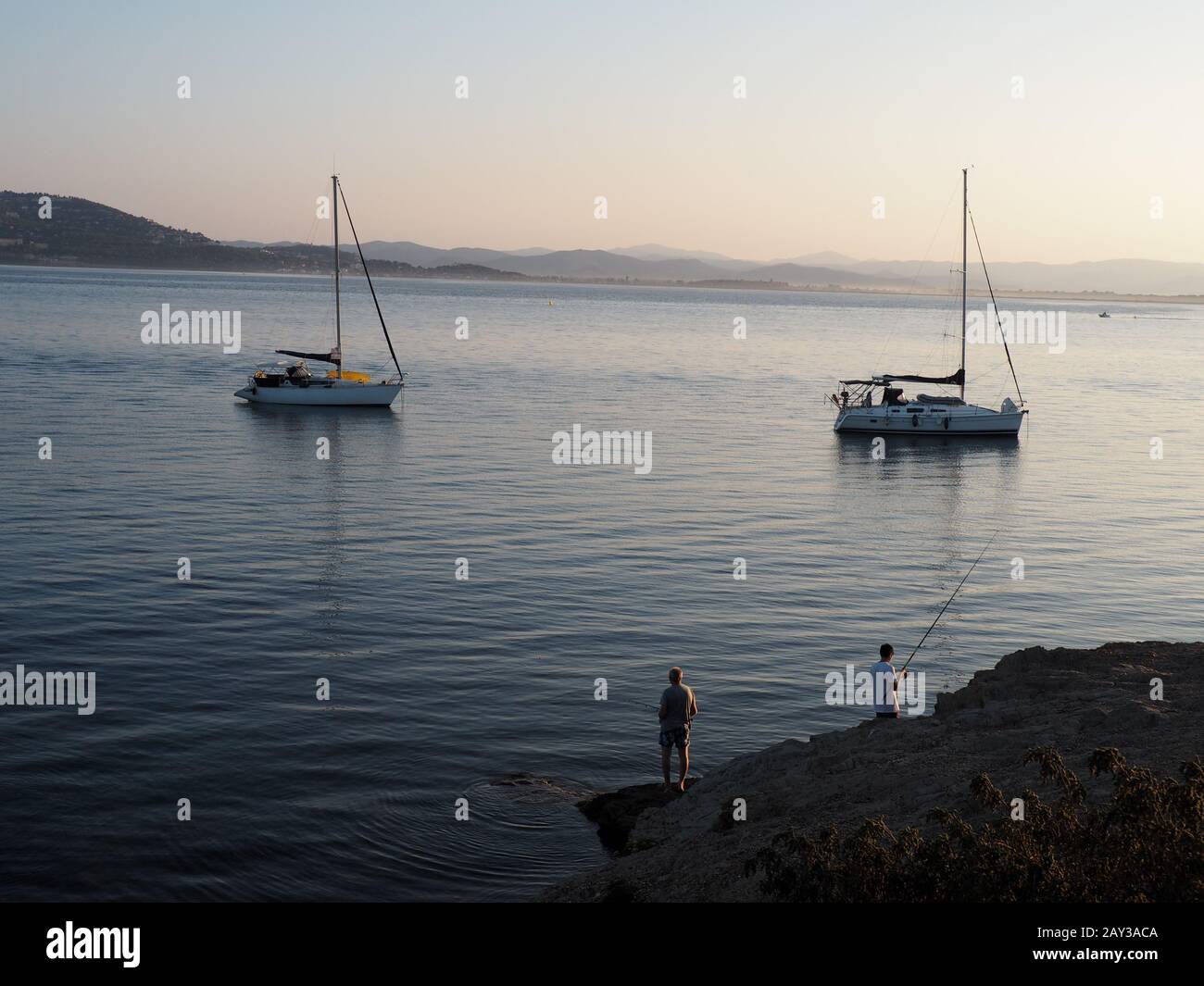 Lugares de viaje en Francia, hyères Francia, ubicación costera y playa Foto de stock