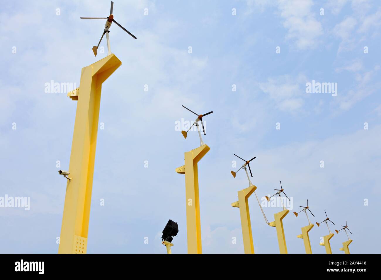 La tecnología de la energía eólica Foto de stock