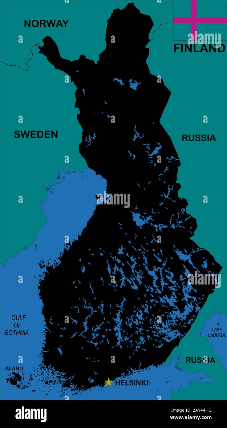 Stiefel Mapa Escandinávia e Estados Bálticos