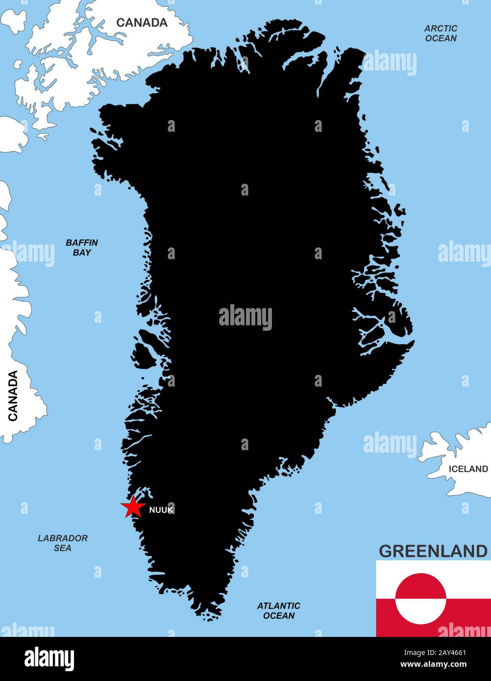 Mapa De Groenlandia Fotografía De Stock Alamy 4247