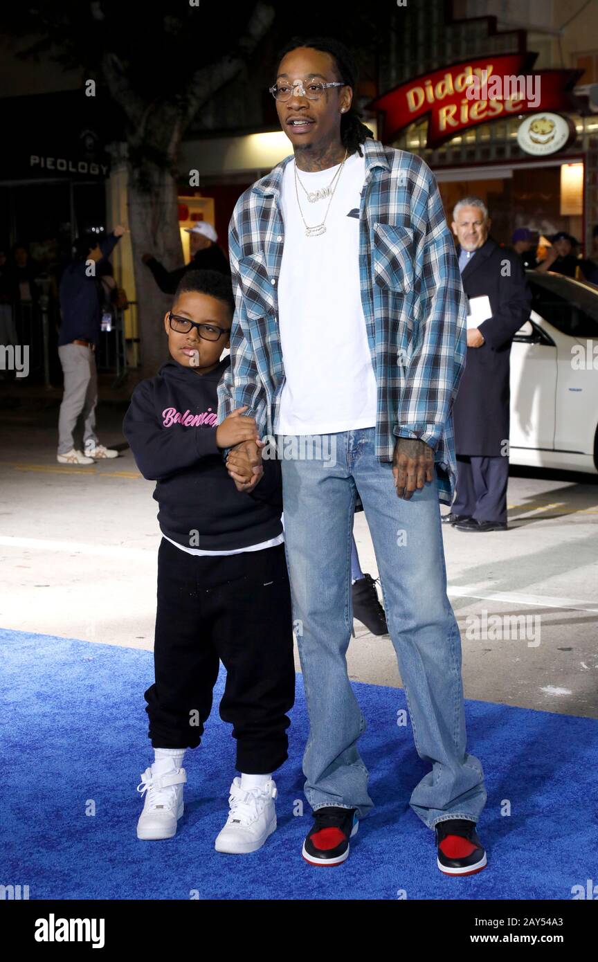 Wiz Khalifa con el hijo Sebastian Taylor Thomaz en la proyección especial  de la película 'Sonic the Hedgehog' en el Regency Village Theatre.  Westwood, 02/12/2020 | uso en todo el mundo Fotografía