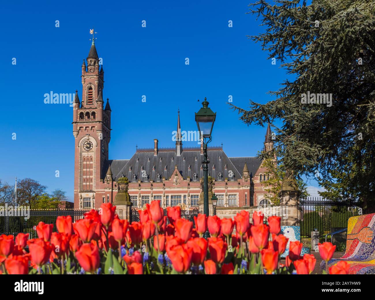 Palacio de la Paz Corte Internacional de Justicia en la haya países Bajos Fotografía de stock