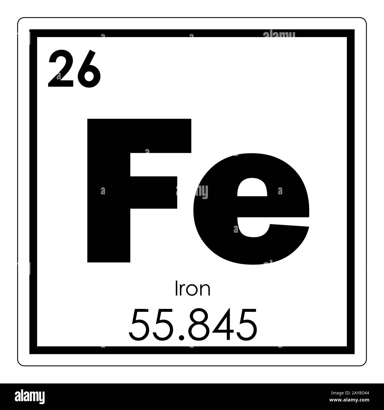 Elemento químico de hierro Fotografía de stock - Alamy